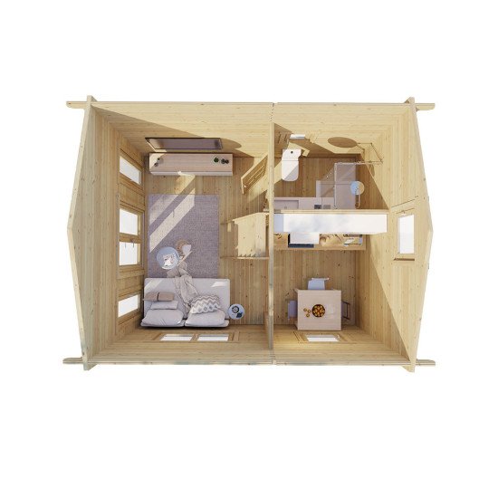 chalet bois en kit 20m2 habitable avec mezzanine chalet bois en kit 20m2 habitable avec mezzanine